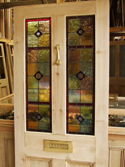 Stained Glass Reclaimed Victorian Front Door