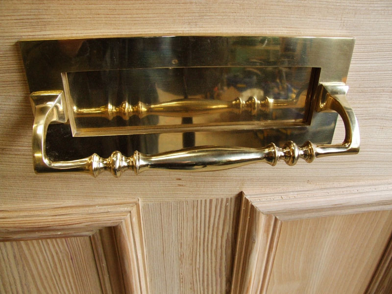 Brass Letterplate With Pull Handle
