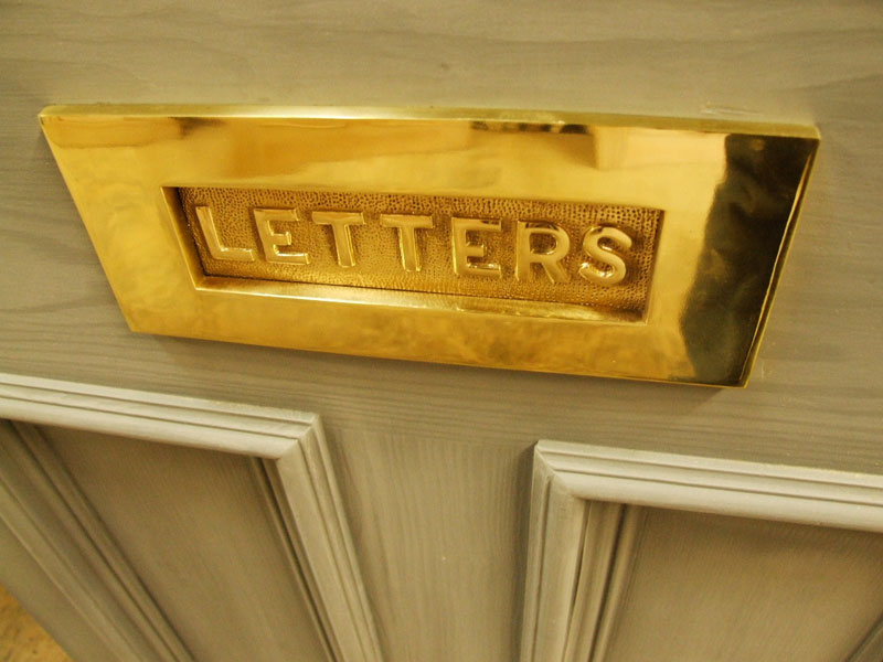 Brass Letterplate With Letters