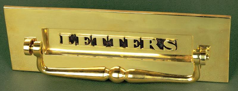 Brass Letters Letterplate With Clapper