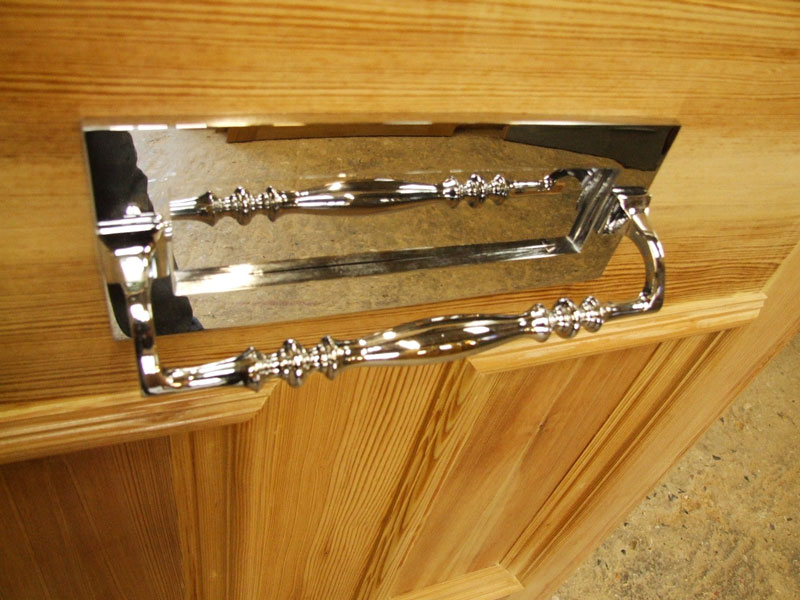 Chrome Letterplate With Pull Handle