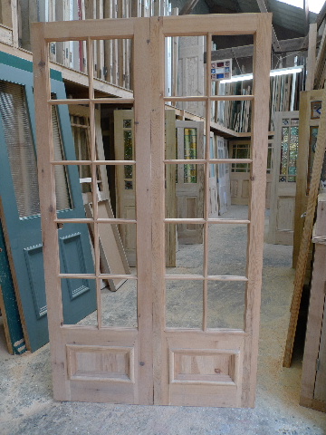 French Doors Reproduction Reclaimed Pine