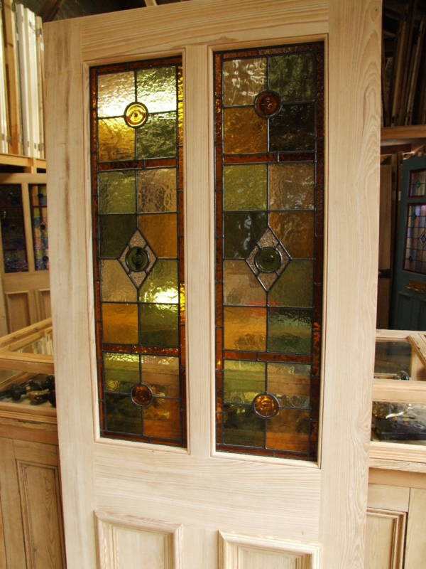 Engineered oak Stained Glass Front Door