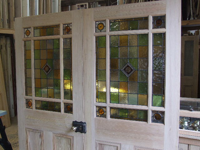 Stained Glass Enginered oak Room Dividers