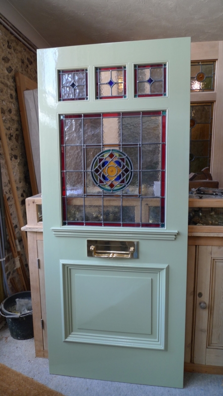 Victorian style 3 over 1 panel glazed door