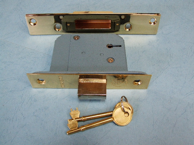 5 Lever Insurance Rated Deadlock : Brass Finish