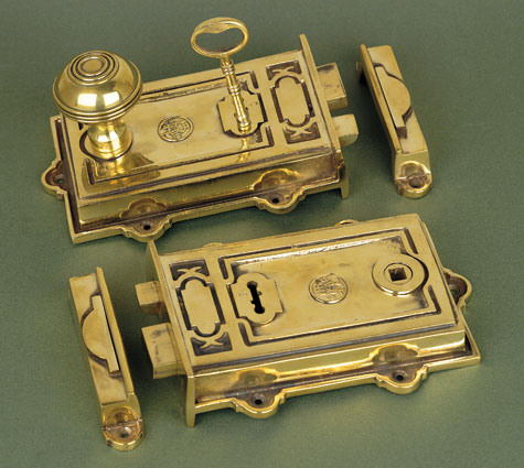 Davenport, Brass Single Lever, Dual Handed Rim Lock