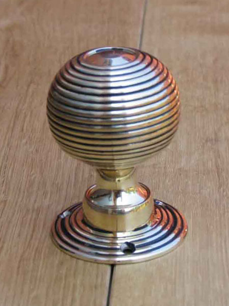 Solid Brass Beehive Door Knobs - Stained Glass Doors Company