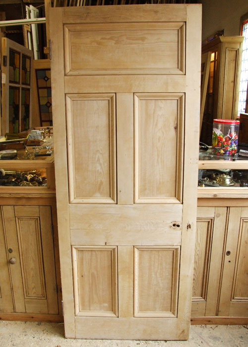 Salvaged Pine Victorian Front Door