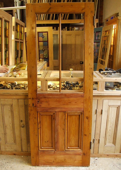 Half Glazed Pine Victorian Internal Door - Stained Glass Doors Company