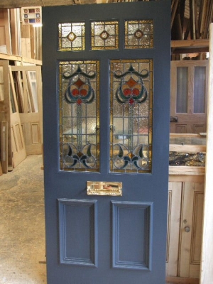 A georgous stained glass front door glazed with 