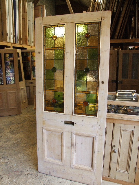 Antique Stained Glass Entrance Door