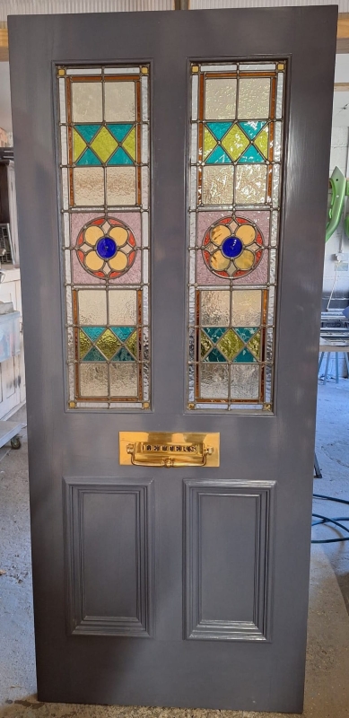 Victorian Style Stained Glass Front Door